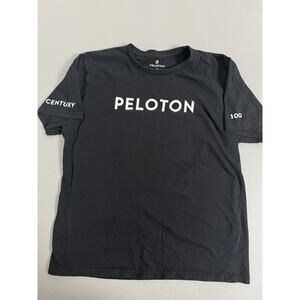 Peloton T-Shirt Black Short Sleeve Century 100 MINT XL